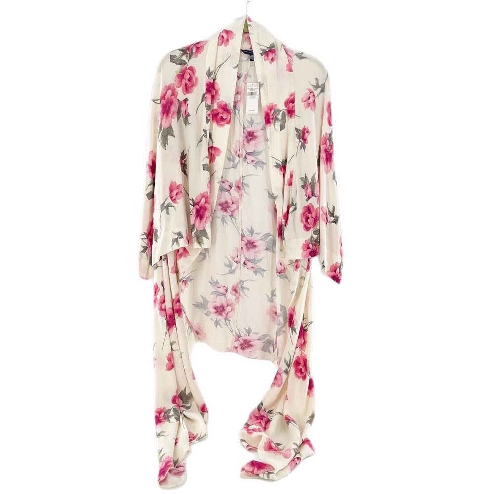 American Eagle‎ Floral Print Kimono Open Front Lightweight XS/S Waterfall Boho